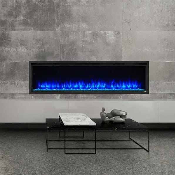 SimpliFire Allusion Platinum 72" Electric Fireplace SF-ALLP72-BK Fireplaces SF-ALLP72-BK Flame Authority