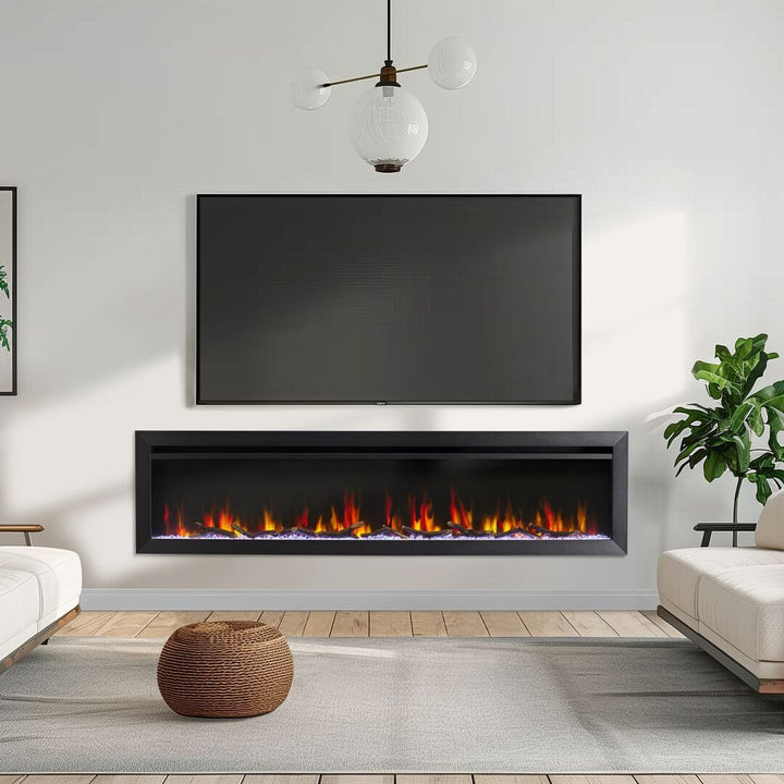 SimpliFire Allusion Slim 72" Linear Electric Fireplace Fireplaces SF-ALLS72 Flame Authority