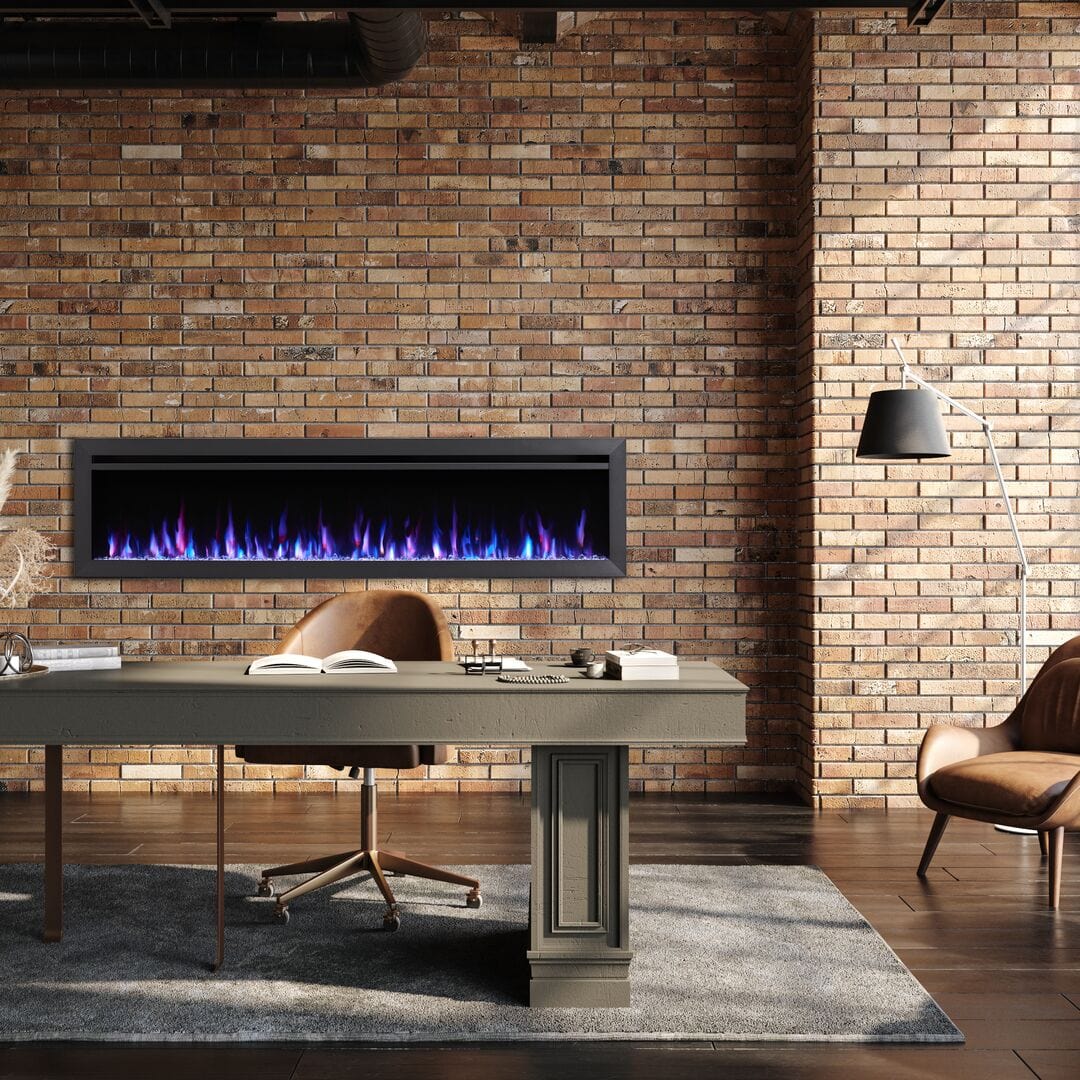 SimpliFire Allusion Slim 72" Linear Electric Fireplace Fireplaces SF-ALLS72 Flame Authority