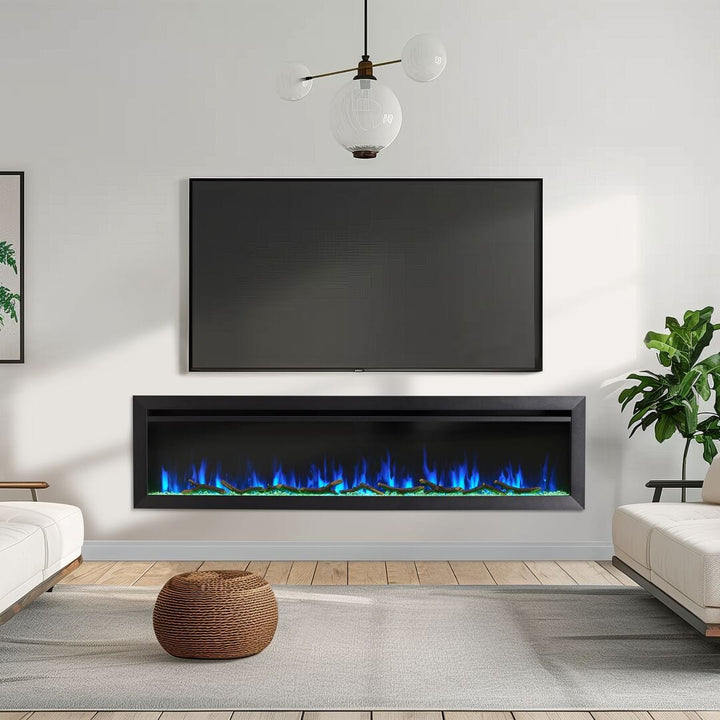 SimpliFire Allusion Slim 72" Linear Electric Fireplace Fireplaces SF-ALLS72 Flame Authority