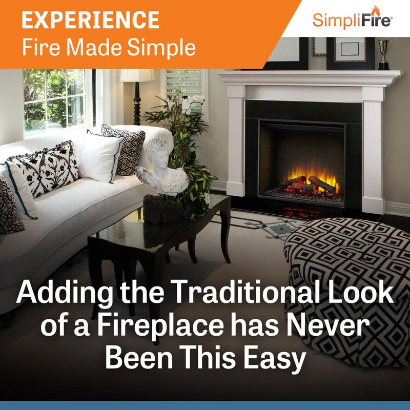 SimpliFire Built-In 30" Electric Fireplace SF-BI30-EB Fireplaces SF-BI30-EB Flame Authority