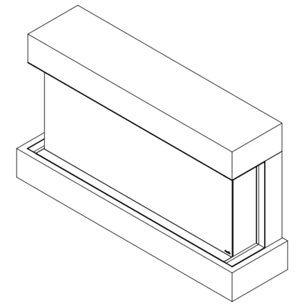 SimpliFire Floating Mantel Kit FMK-WH-TR50 Fireplace Accessories FMK-WH-TR50 Flame Authority