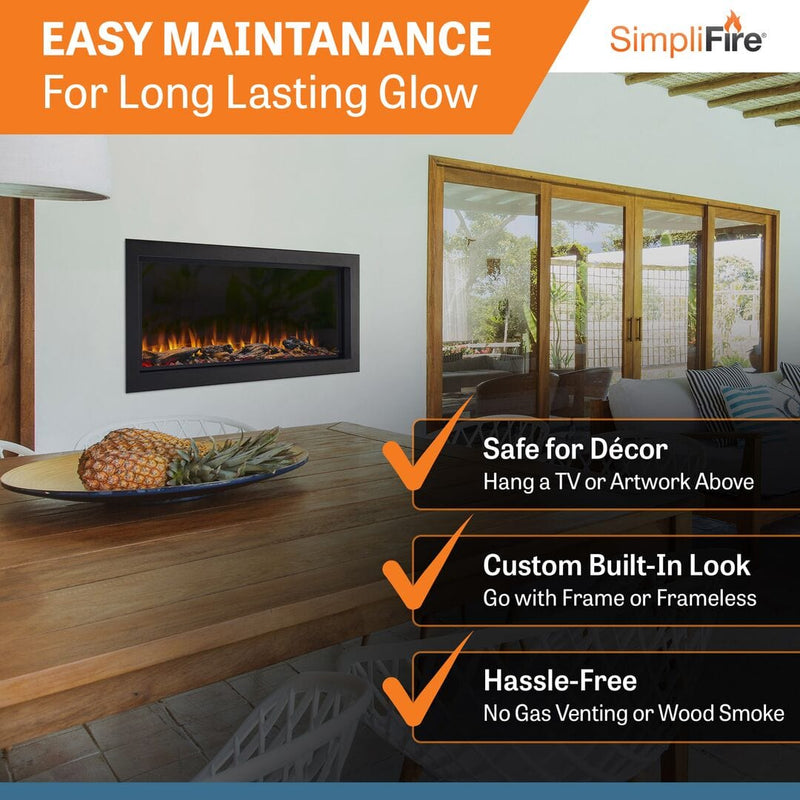 SimpliFire Forum 43-inch Electric Outdoor Fireplace SF-OD43 Fireplaces SF-OD43 Flame Authority