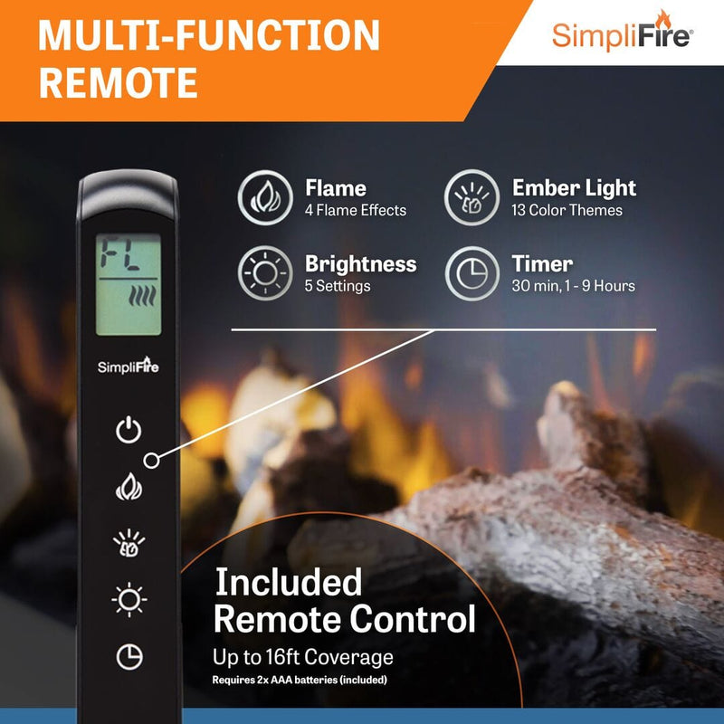 SimpliFire Forum 43-inch Electric Outdoor Fireplace SF-OD43 Fireplaces SF-OD43 Flame Authority