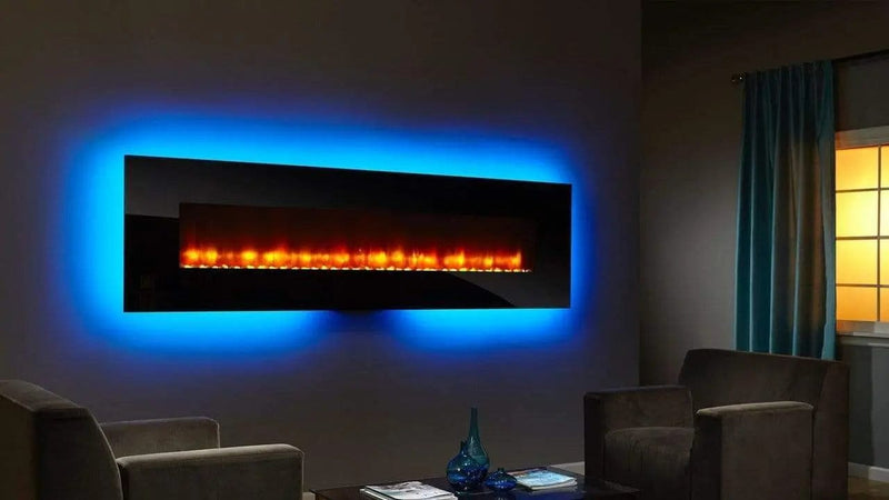 SimpliFire Modern Wall-Mount 38" Electric Fireplace SF-WMS38-BK Fireplaces SF-WMS38-BK Flame Authority