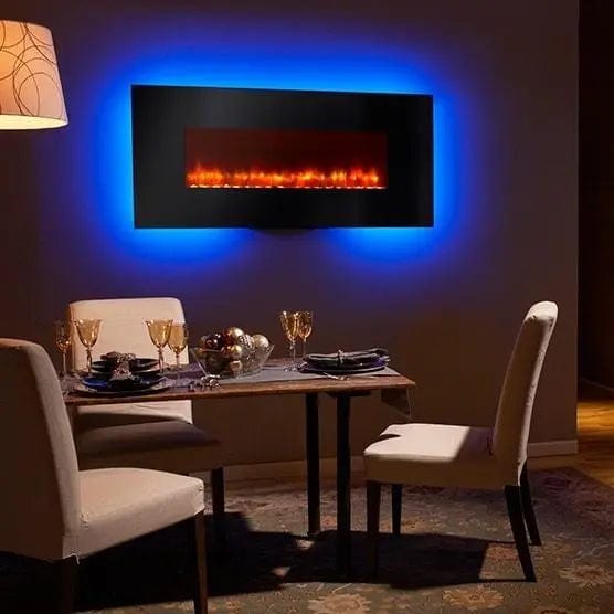 SimpliFire Modern Wall-Mount 38" Electric Fireplace SF-WMS38-BK Fireplaces SF-WMS38-BK Flame Authority