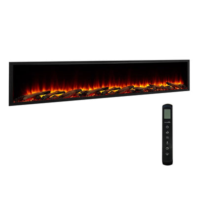 SimpliFire Scion 78" Electric Fireplace SF-SC78-BK Fireplaces SF-SC78-BK Flame Authority