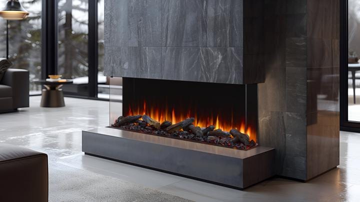 SimpliFire Triton 65" Linear Electric Fireplace SF-TR65 Fireplaces SF-TR65 Flame Authority