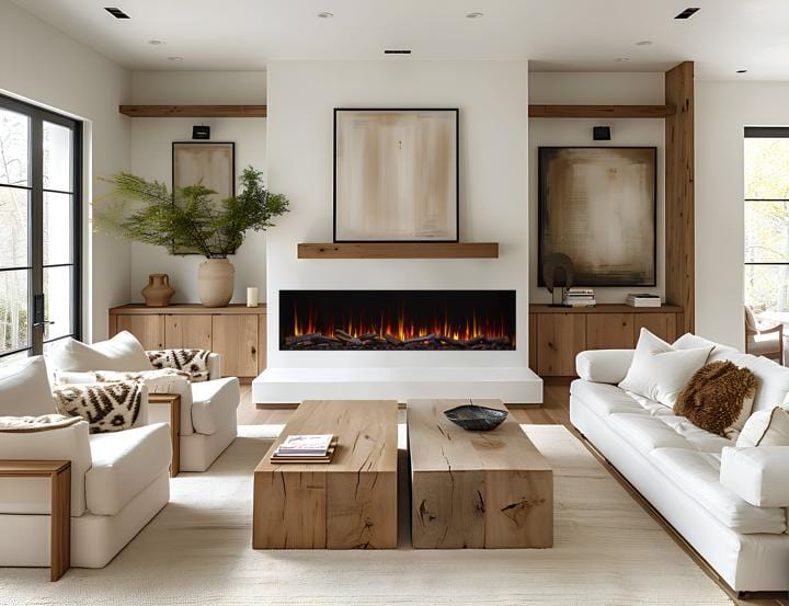 SimpliFire Triton 78" Linear Electric Fireplace SF-TR78 Fireplaces SF-TR78 Flame Authority