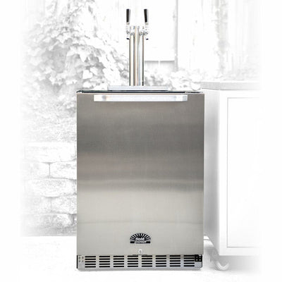 Sole Gourmet 24" Outdoor Kegerator Dual Tap Included Flame Authority