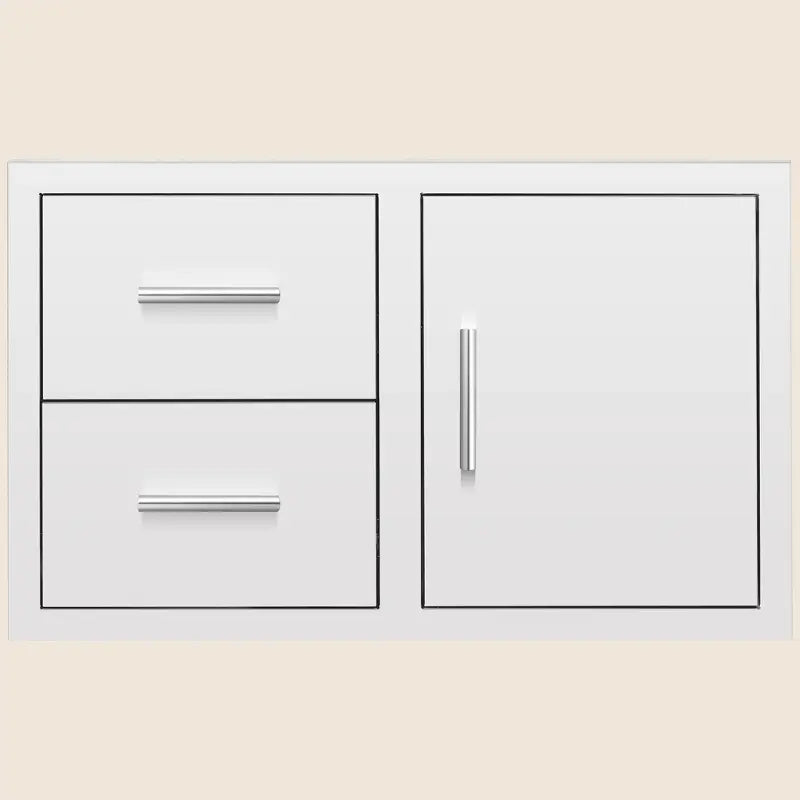 Summerset DC2-36 36-Inch 2-Drawer & Access Door Combo with Hidden Hinge BBQ Island Components DC2-36 Flame Authority
