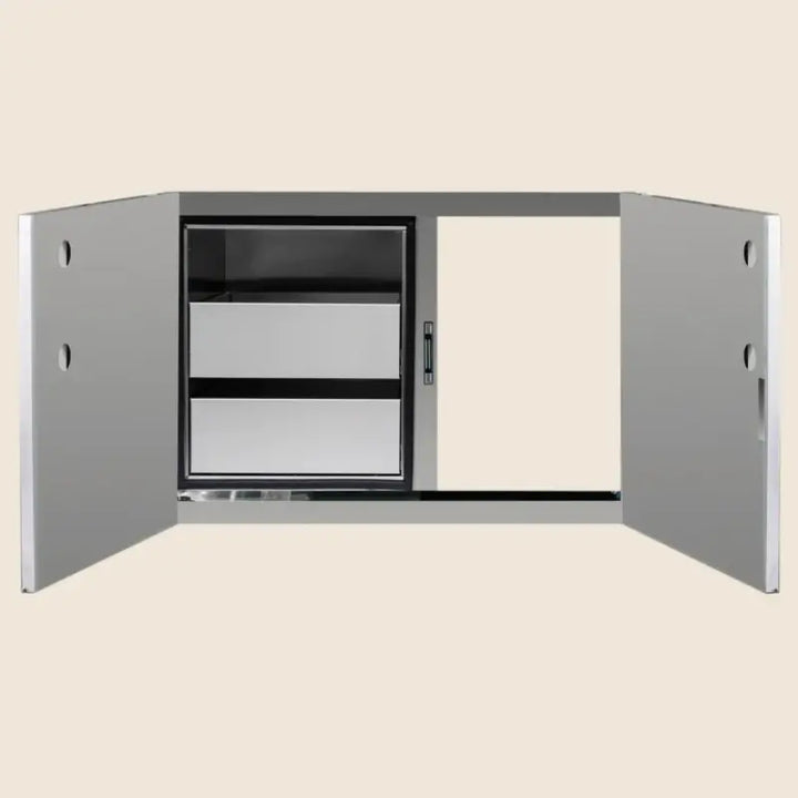 Summerset DP-36AC 36-Inch 2-Drawer Dry Storage Pantry & Access Door Combo BBQ Island Components DP-36AC Flame Authority