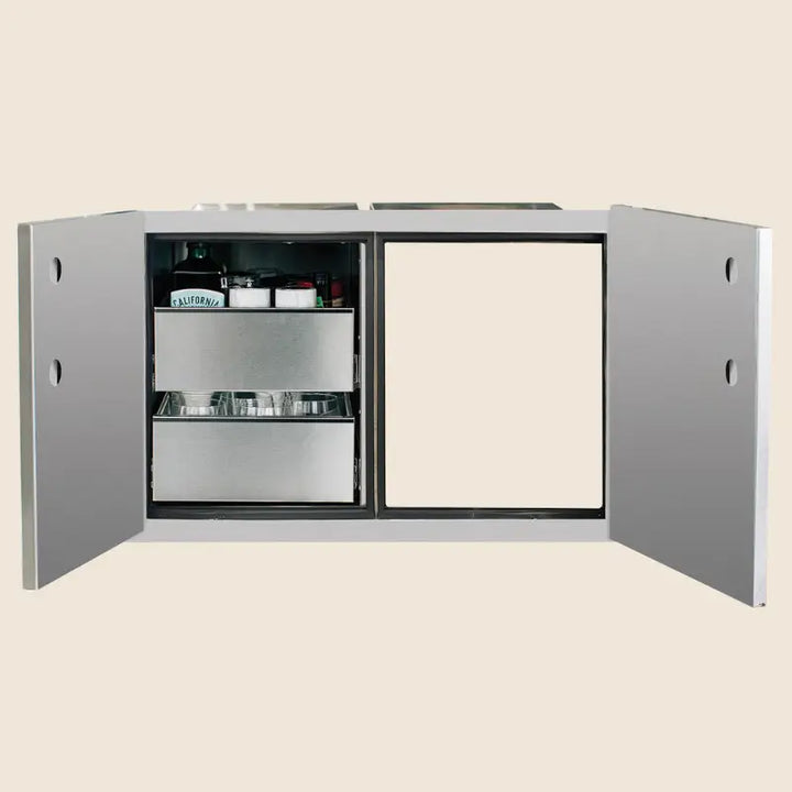 Summerset DP-36AC 36-Inch 2-Drawer Dry Storage Pantry & Access Door Combo BBQ Island Components DP-36AC Flame Authority