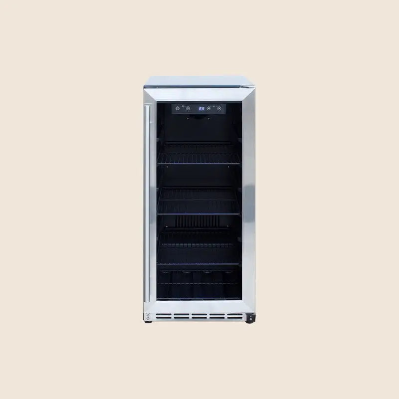 Summerset RFR-15G 15-Inch Outdoor Rated Refrigerator with Glass Door – 3.2 Cu. Ft. Refrigerators RFR-15G Flame Authority