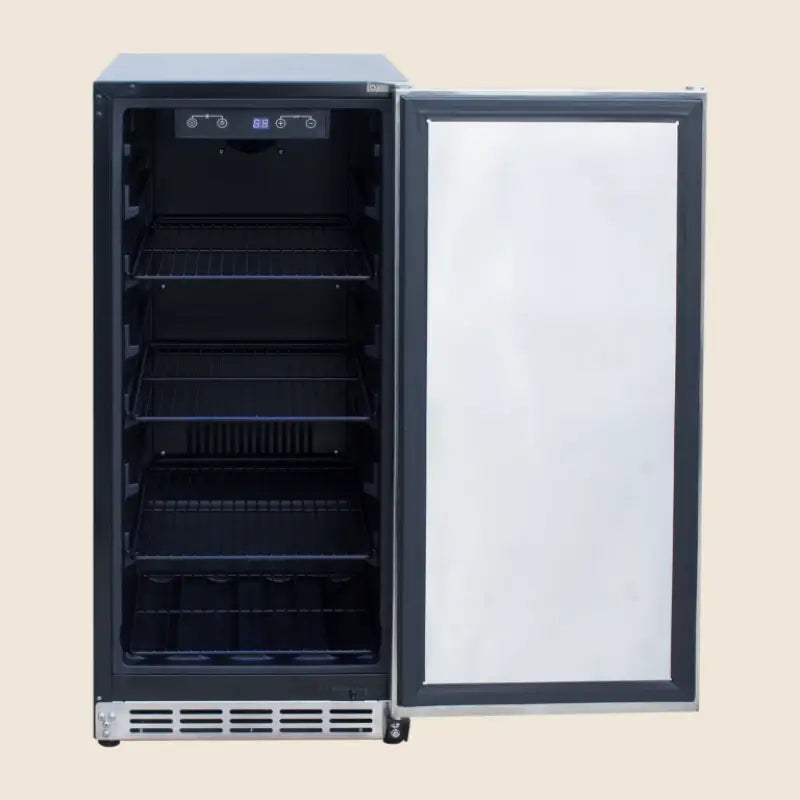 Summerset RFR-15S 15-Inch Outdoor Rated Refrigerator with Stainless Steel Door – 3.2 Cu. Ft. Refrigerators RFR-15S Flame Authority
