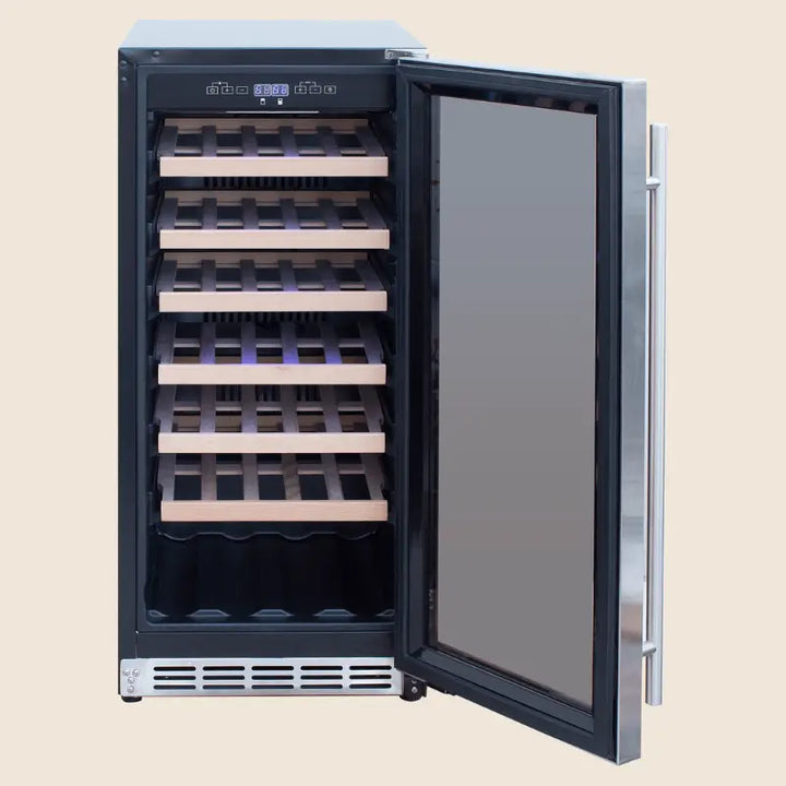 Summerset RFR-15W 15-Inch Outdoor Rated Wine Cooler – 3.2 Cu. Ft., 34-Bottle Capacity Wine Coolers RFR-15W Flame Authority