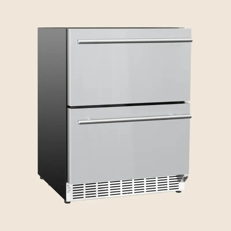 Summerset RFR-24DR2-A 24-Inch Deluxe Outdoor Rated 2-Drawer Refrigerator – 5 Cu. Ft. Refrigerators Flame Authority