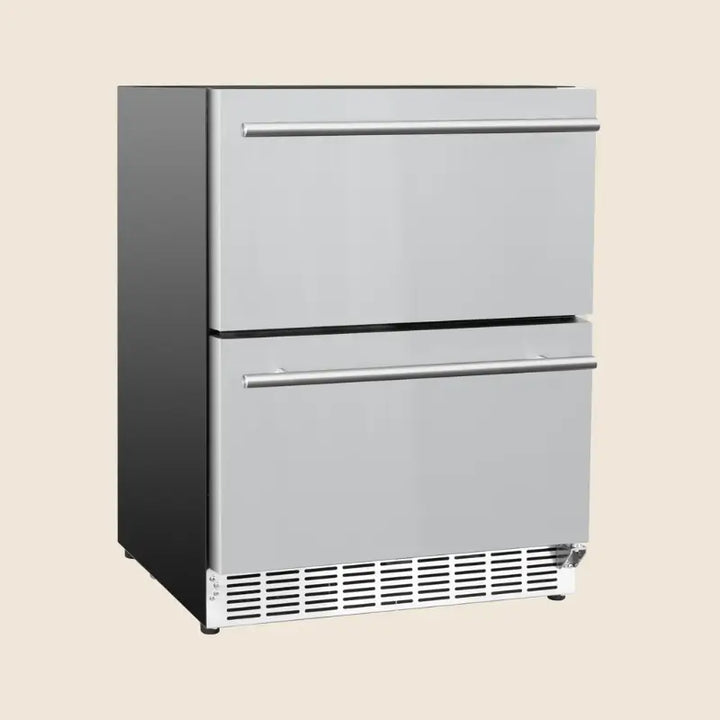 Summerset RFR-24DR2-A 24-Inch Deluxe Outdoor Rated 2-Drawer Refrigerator – 5 Cu. Ft. Refrigerators Flame Authority