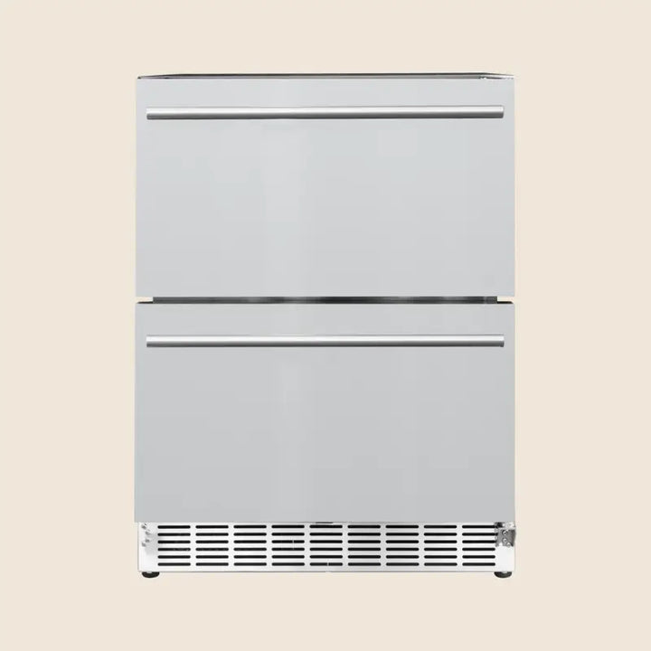 Summerset RFR-24DR2-A 24-Inch Deluxe Outdoor Rated 2-Drawer Refrigerator – 5 Cu. Ft. Refrigerators Flame Authority