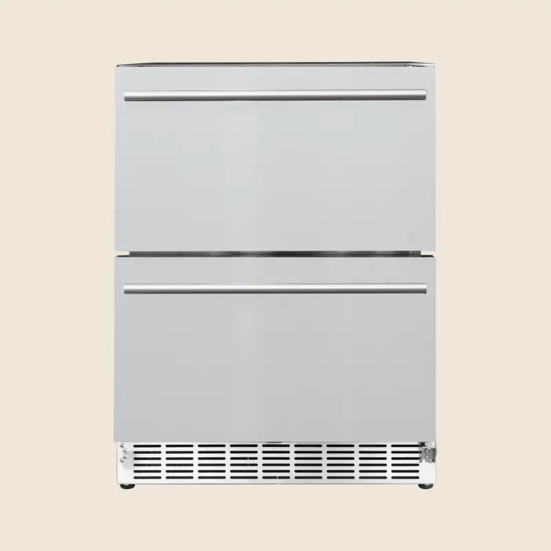 Summerset RFR-24DR2-A 24-Inch Deluxe Outdoor Rated 2-Drawer Refrigerator – 5 Cu. Ft. Refrigerators Flame Authority