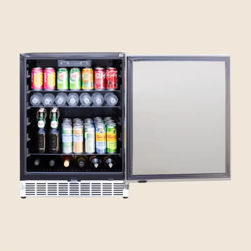 Summerset RFR-24S-A 24-Inch Outdoor Rated Refrigerator – 5 Cu. Ft., 161-Can Capacity Refrigerators RFR-24S-A Flame Authority