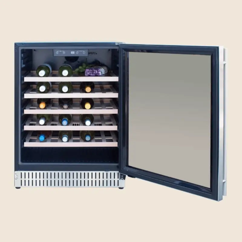 Summerset RFR-24W 24-Inch Outdoor Rated Single Zone Wine Cooler – 5 Cu. Ft., 52-Bottle Capacity Wine Coolers RFR-24W Flame Authority