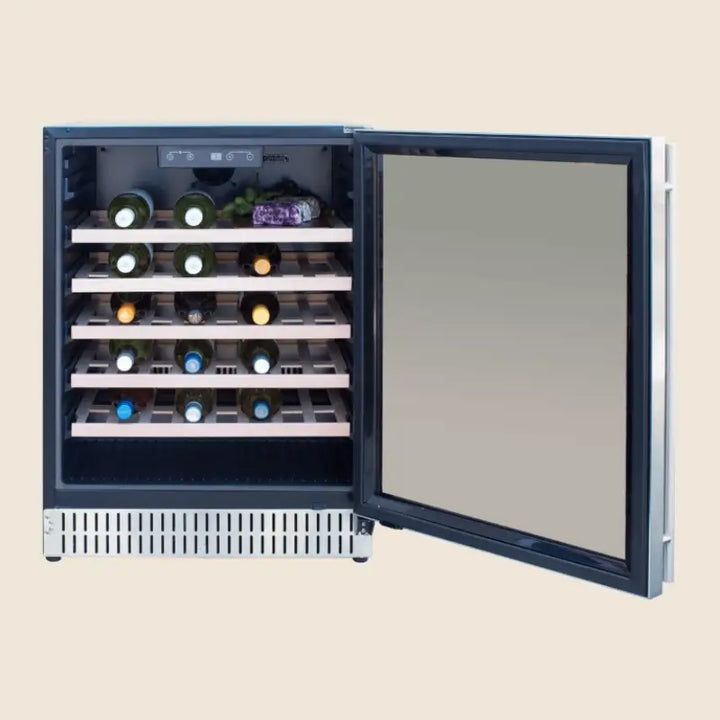 Summerset RFR-24W 24-Inch Outdoor Rated Single Zone Wine Cooler – 5 Cu. Ft., 52-Bottle Capacity Wine Coolers RFR-24W Flame Authority