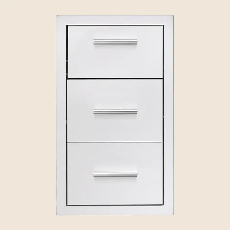 Summerset TDC-17 17-Inch Vertical 2-Drawer & Paper Towel Holder Combo BBQ Island Components TDC-17 Flame Authority