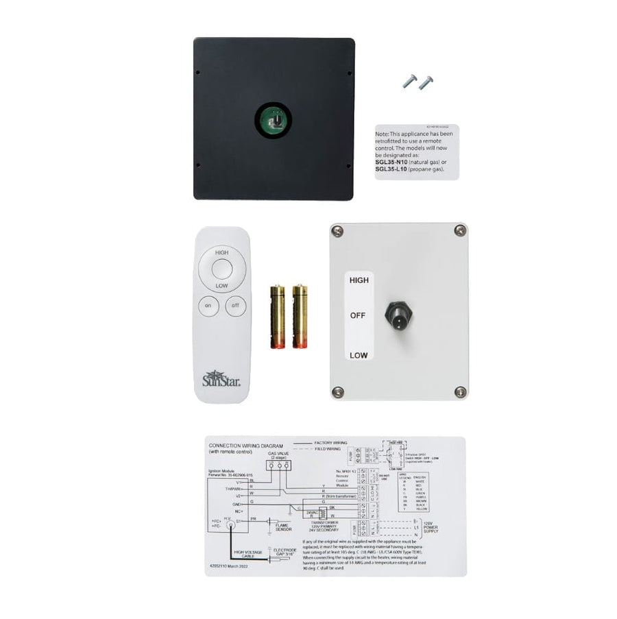 Sunstar Remote Control Kit 44640010 Heater Parts & Accessories 44640010 Flame Authority