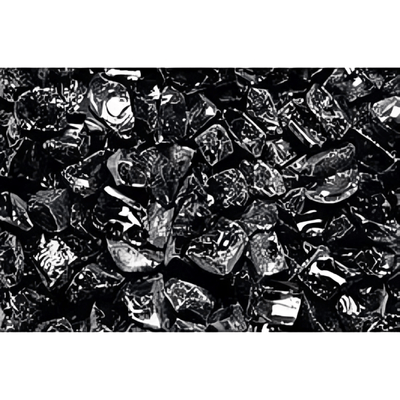 Superior 10 Lbs. Onyx Black Large Crushed Glass Media for VRE4600 Series Gas Fireplaces 2x GLO-Black