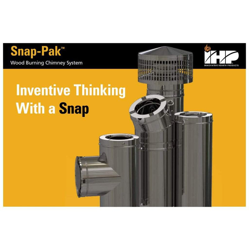 Superior 30 Degree Stainless Steel Elbow for Snap-Pak 6-inch Wood-Burning Chimney System 6SPE30-1