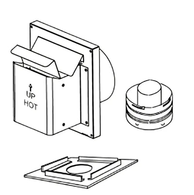 Superior 33-inch Secure Flex Compact Termination Kit SF45HTKCT Fireplace Accessories SF45HTKCT Flame Authority