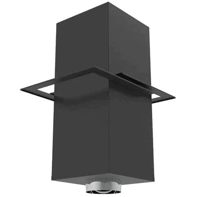 Superior Black Cathedral Ceiling Support for Freestanding Stove Snap-Pak 6-inch Wood-Burning Chimney System 6SPBCCS