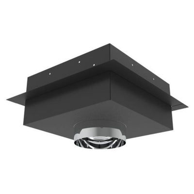 Superior Black Standard Ceiling Support for Freestanding Stove Snap-Pak 6-inch Wood-Burning Chimney System 6SPBSCS
