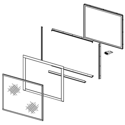 Superior DRT63ST See-Through Series 40-inch Outdoor Window Kit (Light-Tinted Tempered Glass) With Outdoor Barrier LSM40ST-ODKSG Fireplace Accessories LSM40ST-ODKSG Flame Authority