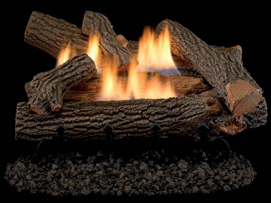 Superior Fireplaces Crescent Hill Vent Free Concrete Log Set LVDCH Fireplace Log Sets Flame Authority