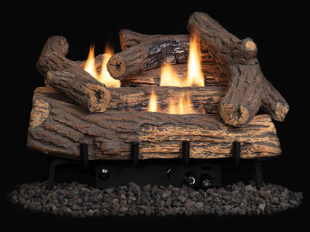 Superior Fireplaces Vent Free Golden Oak Gas Log Set LVDGO-B Fireplace Log Sets Flame Authority
