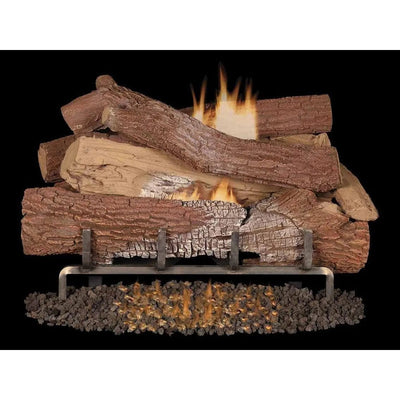 Superior Mega-Flame Mossy Oak 24" Concrete Outdoor Vent-Free Gas Log Set LMF24MO Fireplace Log Sets Flame Authority