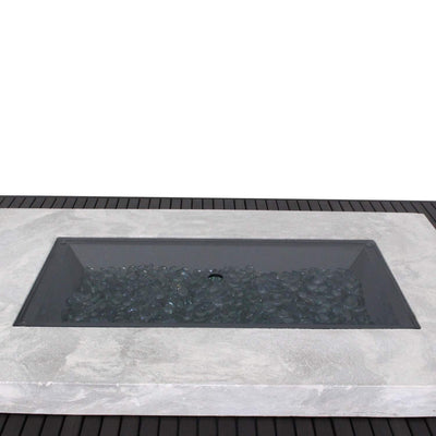 The Outdoor Greatroom Company 12x24 inch Grey Linear Glass Burner Cover 1224GGC