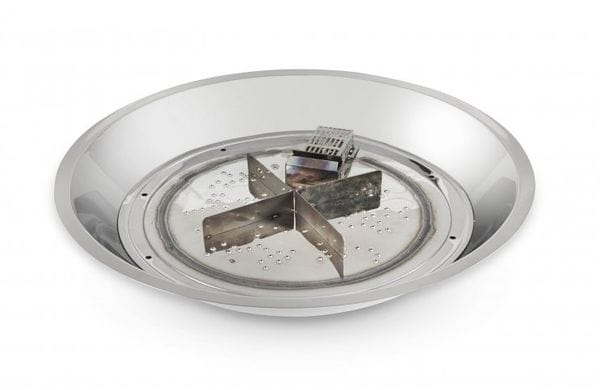 The Outdoor GreatRoom Company 20 Inch Round Crystal Fire Plus Gas Burner CFP20DSILP | Flame Authority - Trusted Dealer