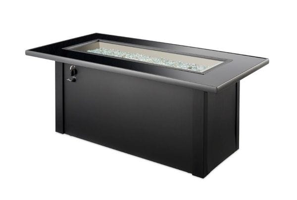 The Outdoor Greatroom Company 42 Inch Monte Carlo Linear Gas Fire Pit Table MCR-1242-BLK-K