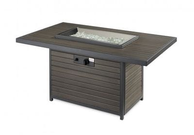 The Outdoor Greatroom Company 50 Inch Brooks Rectangular Gas Fire Pit Table BRK-1224-19-K