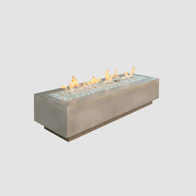 The Outdoor GreatRoom Company Cove 54-Inch Linear Gas Fire Pit Table Fire Pit Tables Flame Authority