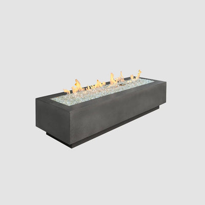 The Outdoor GreatRoom Company Cove 54-Inch Linear Gas Fire Pit Table Fire Pit Tables Flame Authority