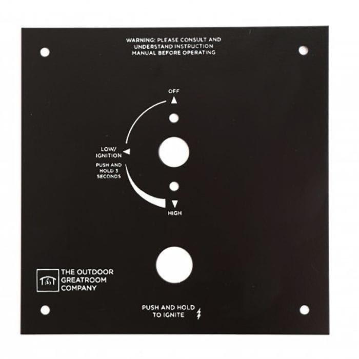 The Outdoor Greatroom Company Square Control Panel for Variable Control Safety Valve VCSV-CP-SQ