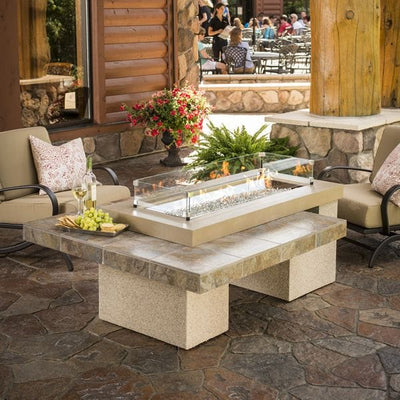 The Outdoor GreatRoom Company Uptown Brown 48 Inch Gas Fire Pit Table UPT-1242-BRN | Flame Authority - Trusted Dealer