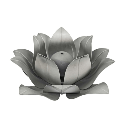 The Outdoor Plus 18x9 inch Stainless Steel Ornament Gas Lotus Flower Burner OPT-LF