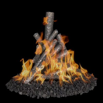 The Outdoor Plus 19x24 inch Steel Ornament Fire Pit Log Pile OPT-1924