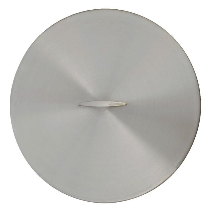The Outdoor Plus 48 inch Round Stainless Steel Cover with Handle OPT-48RC