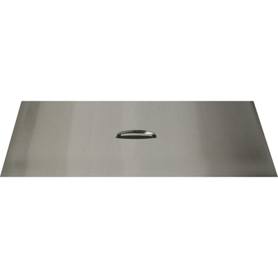 The Outdoor Plus Rectangular 10 x 22-inch Stainless Steel Fire Pit Cover OPT-RC1022